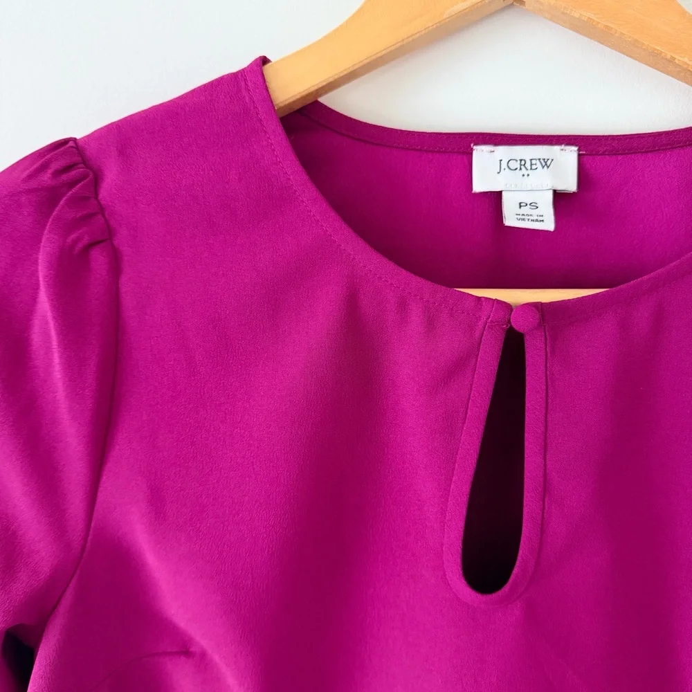 J. Crew Pink Keyhole Blouse